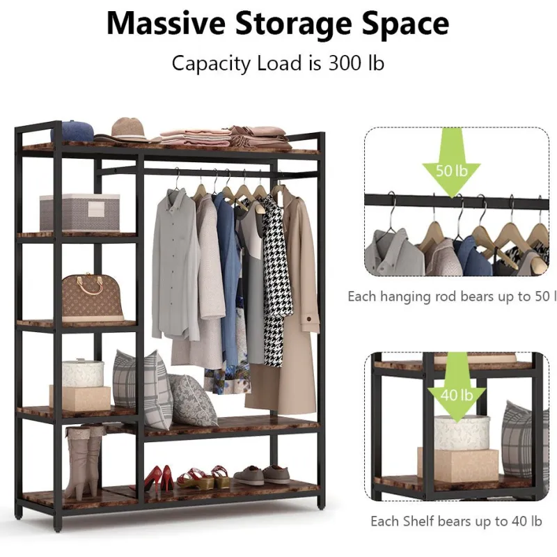 Tribesigns Closet Organizers|Clothes & Garment Racks*Freestanding Closet Organizer, Portable Garment Rack