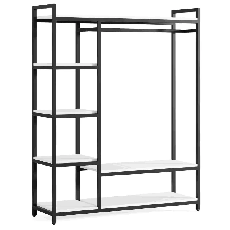 Tribesigns Closet Organizers|Clothes & Garment Racks*Freestanding Closet Organizer, Garment Rack with 6 Shelves