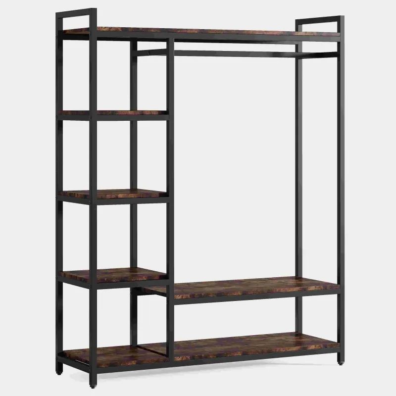 Tribesigns Closet Organizers|Clothes & Garment Racks*Freestanding Closet Organizer, Garment Rack with 6 Shelves