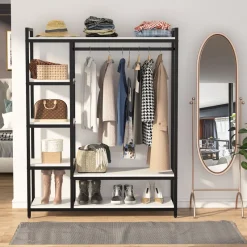 Tribesigns Closet Organizers|Clothes & Garment Racks*Freestanding Closet Organizer, Garment Rack with 6 Shelves