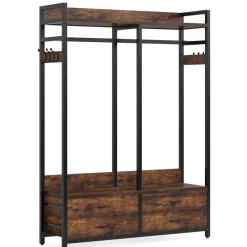 Tribesigns Closet Organizers|Clothes & Garment Racks*Freestanding Closet Organizer, Garment Rack with Drawers & Shelves