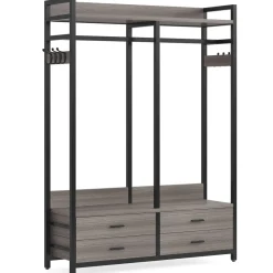 Tribesigns Closet Organizers|Clothes & Garment Racks*Freestanding Closet Organizer, Garment Rack with Drawers & Shelves