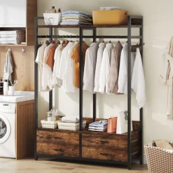 Tribesigns Closet Organizers|Clothes & Garment Racks*Freestanding Closet Organizer, Garment Rack with Drawers & Shelves