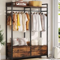 Tribesigns Closet Organizers|Clothes & Garment Racks*Freestanding Closet Organizer, Garment Rack with Drawers & Shelves
