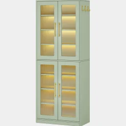 Tribesigns Shoe Racks & Cabinets|Shoe Racks & Cabinets*Freestanding Shoe Cabinet with Acrylic Doors and LED Lights