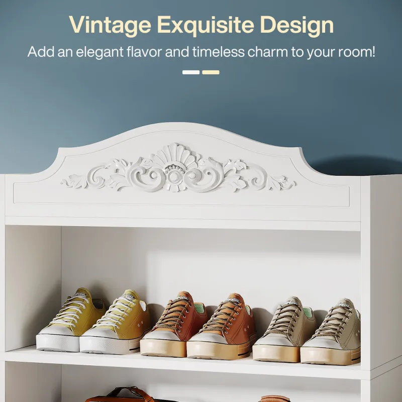 Tribesigns Shoe Racks & Cabinets|Shoe Racks & Cabinets*Freestanding Shoe Cabinet, 72.8" Wood 5 Tiers Shoe Storage Rack