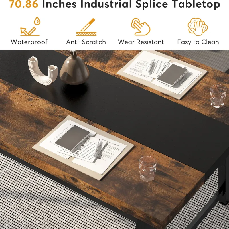 Tribesigns Desks*6FT Conference Table, 70.8” Executive Desk Office Computer Meeting Table