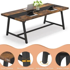 Tribesigns Desks*6FT Conference Table, 70.8” Executive Desk Office Computer Meeting Table