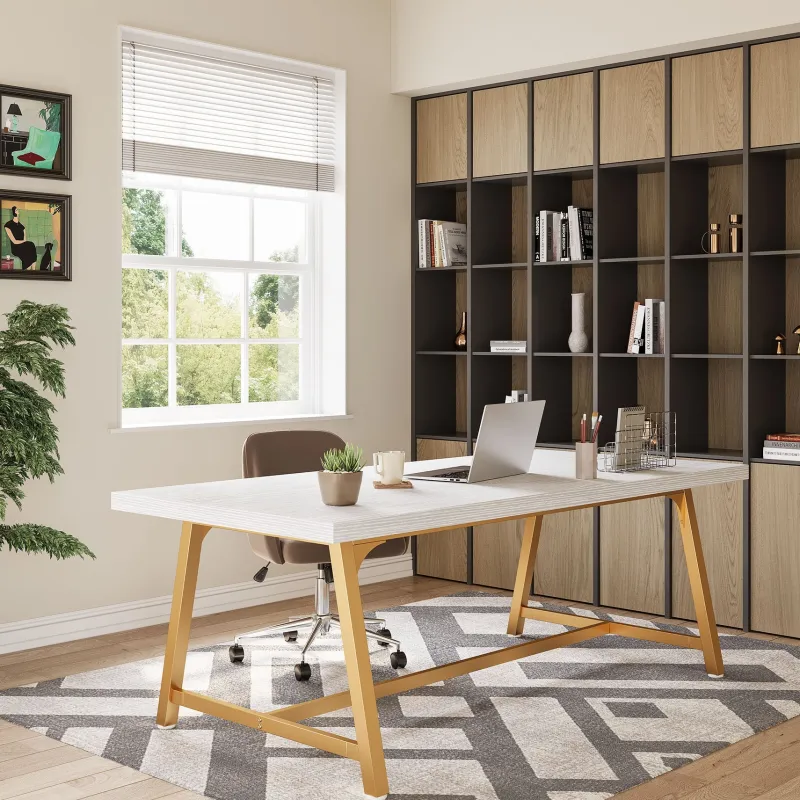 Tribesigns Desks*6FT Conference Table, 70.8” Executive Desk Office Computer Meeting Table