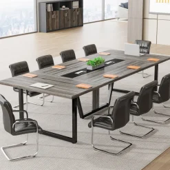 Tribesigns Desks*8FT Conference Table, 94.49" Large Meeting Table for 10 People