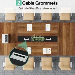 Tribesigns Desks*8FT Conference Table, 94.49