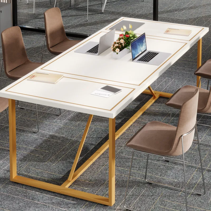 Tribesigns Desks*6FT Conference Table, 70.9’’ Modern Large Executive Computer Desk