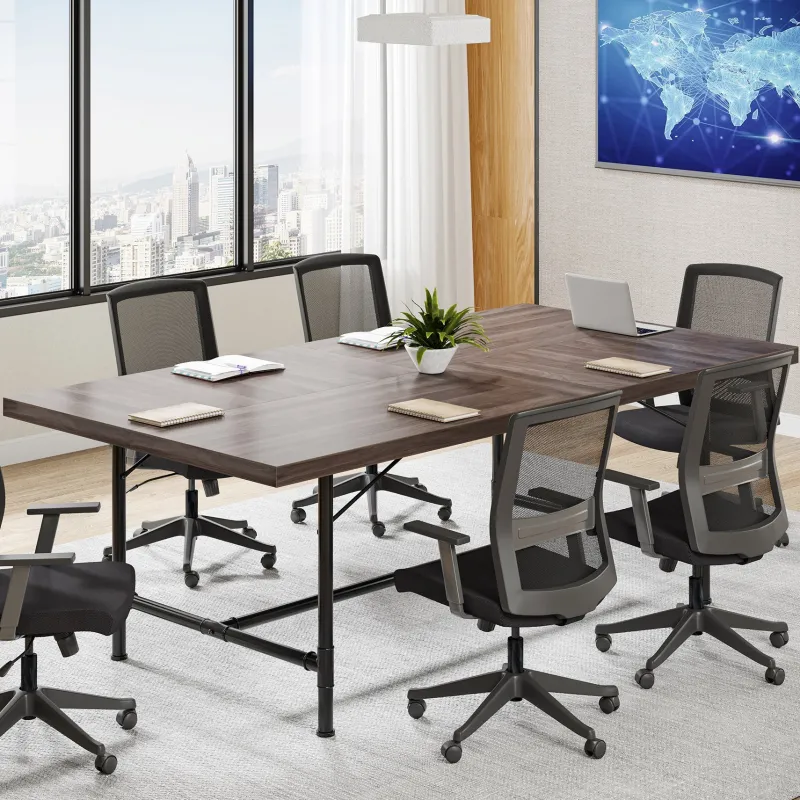 Tribesigns Desks*6FT Conference Table, 70.8" Rectangle Training Table Boardroom Desk
