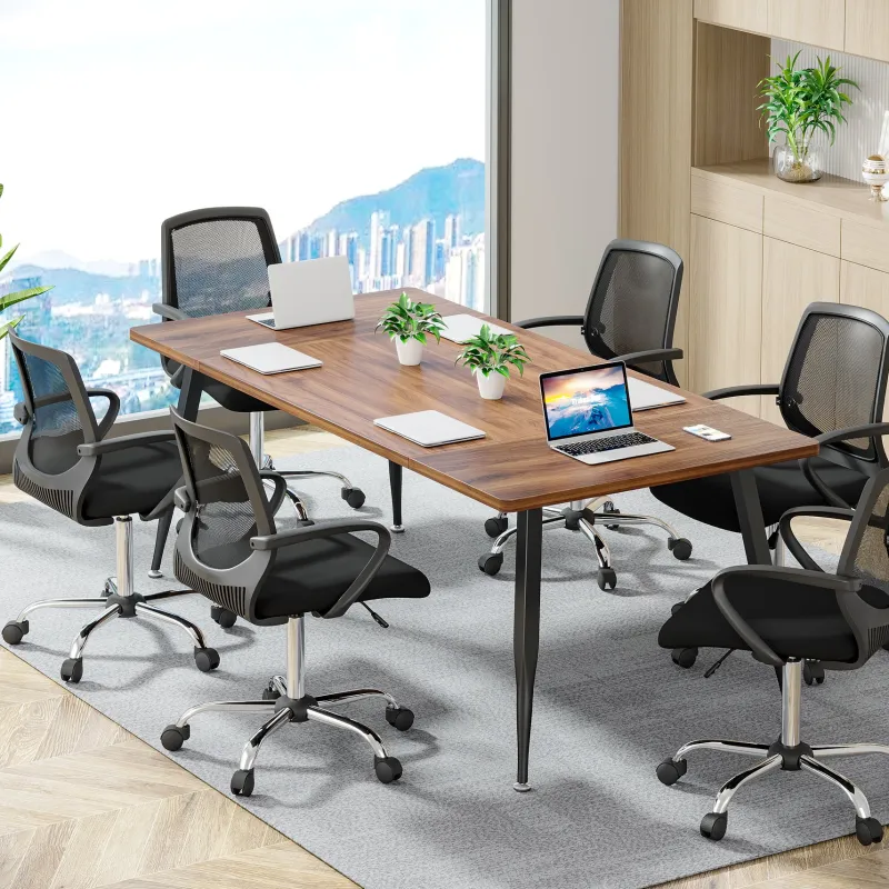 Tribesigns Desks*6FT Conference Table, Rectangular Meeting Room Table Seminar Desk