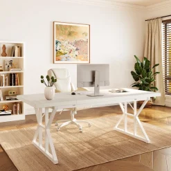 Tribesigns Desks*6FT Conference Table, Rectangle Meeting Room Table Executive Desk
