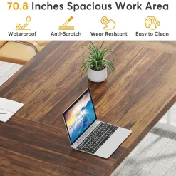 Tribesigns Desks*6FT Conference Table, Rectangle Meeting Room Table Executive Desk