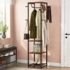 Tribesigns Shoe Racks & Cabinets|Shoe Racks & Cabinets*Full-frontal shot of 's Coat Rack, Freestanding Corner Hall Tree with 4 Shelves 8 Hooks.