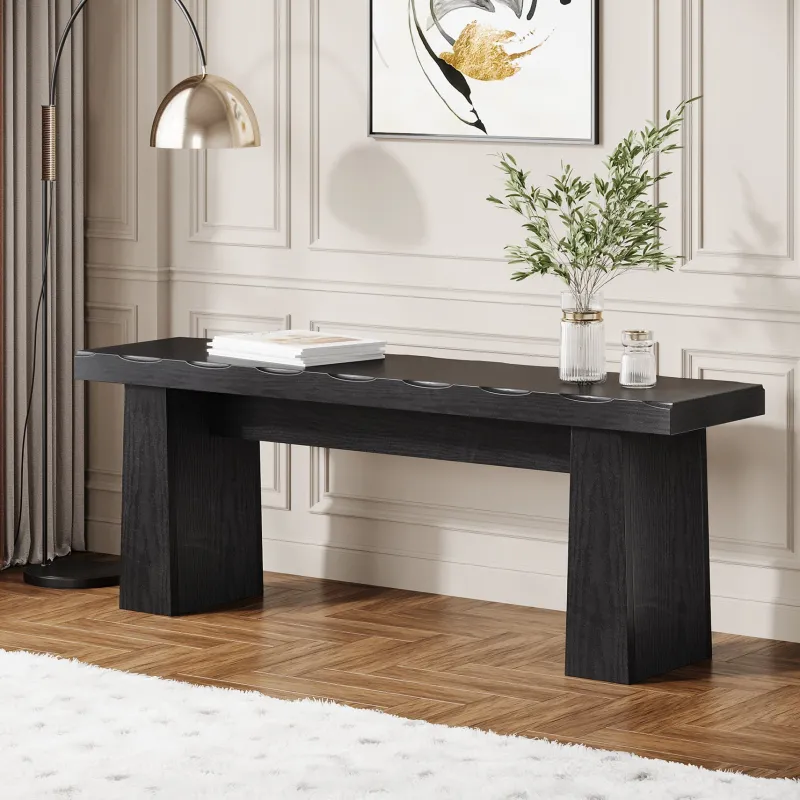 Tribesigns Benches*Full-frontal shot of 's Entryway Bench, Wooden Dining Table Bench End of Bed Bench.