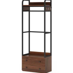 Tribesigns Shoe Racks & Cabinets|Shoe Racks & Cabinets*Hallway view of 's Freestanding Closet Organizer, Coat Rack with Drawers and Shelves.