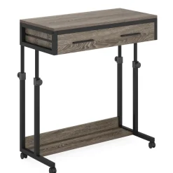 Tribesigns Desks*Height Adjustable Desk, Mobile Side Table Portable Desk with Drawers