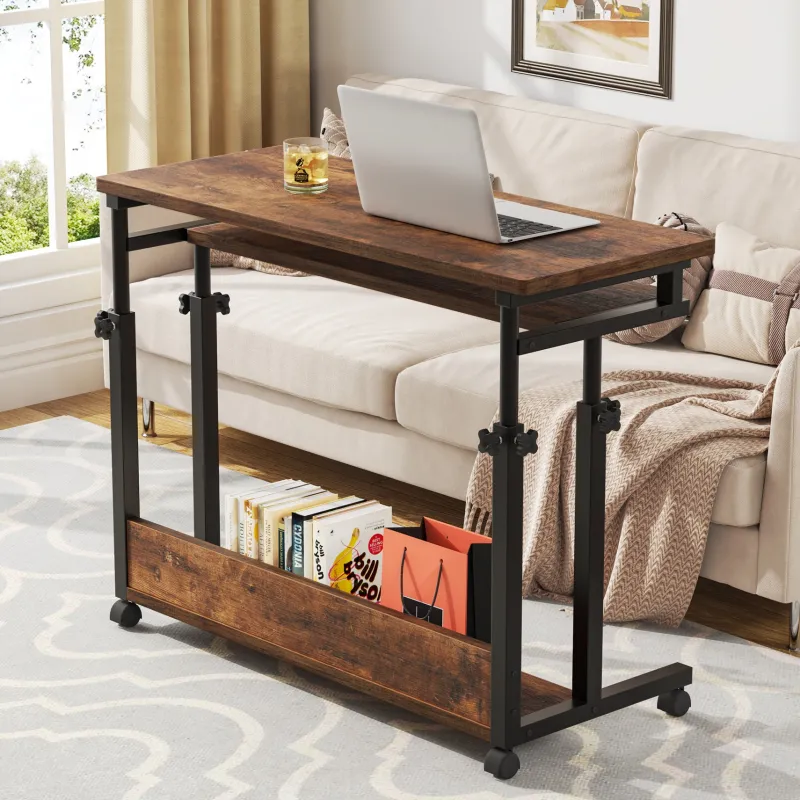 Tribesigns Desks*Height Adjustable Desk, Rolling Standing Desk Portable Desk