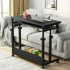 Tribesigns Desks*Height Adjustable Desk, Rolling Standing Desk Portable Desk
