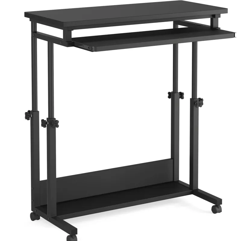 Tribesigns Desks*Height Adjustable Desk, Rolling Standing Desk Portable Desk