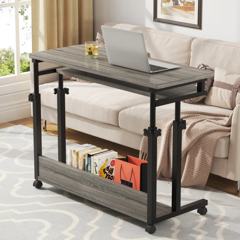 Tribesigns Desks*Height Adjustable Desk, Rolling Standing Desk Portable Desk