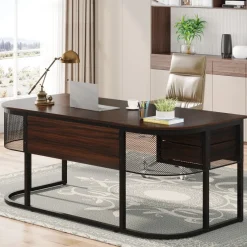 Tribesigns Desks*63-Inch Computer Desk Executive Desk with 4 Drawers