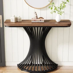 Tribesigns Console Tables|Console Tables*39-Inch Console Table, Accent Sofa Table with Geometric Metal Base