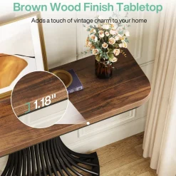 Tribesigns Console Tables|Console Tables*39-Inch Console Table, Accent Sofa Table with Geometric Metal Base