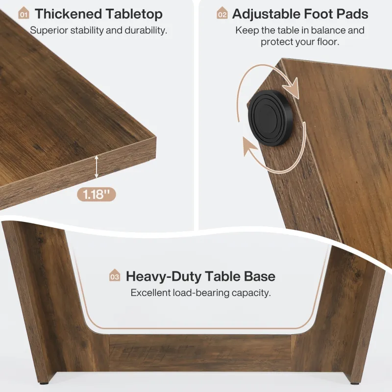 Tribesigns Dining Tables*70.8-Inch Dining Table, Wood Farmhouse Kitchen Table for 4-6