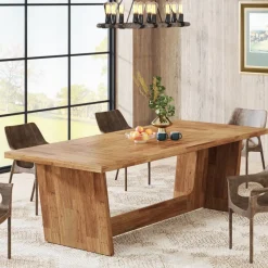 Tribesigns Dining Tables*70.8-Inch Dining Table, Wood Farmhouse Kitchen Table for 4-6