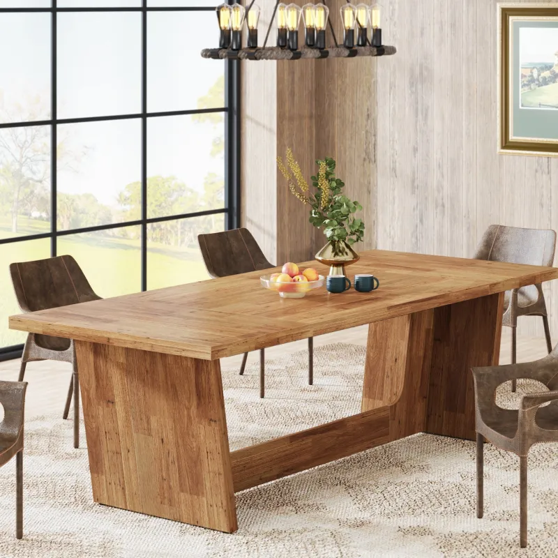 Tribesigns Dining Tables*70.8-Inch Dining Table, Wood Farmhouse Kitchen Table for 4-6