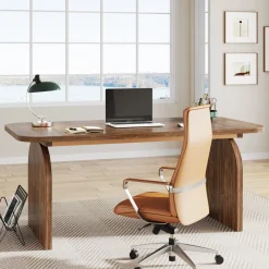 Tribesigns Desks*63-Inch Executive Desk, Rectangular Office Computer Desk Workstation