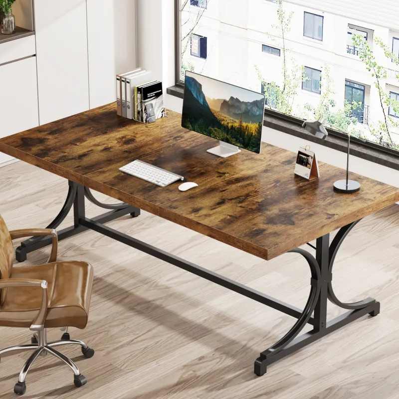 Tribesigns Desks*62.4-Inch Executive Desk, Rectangle Conference Table for 4-6 People