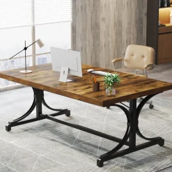 Tribesigns Desks*62.4-Inch Executive Desk, Rectangle Conference Table for 4-6 People
