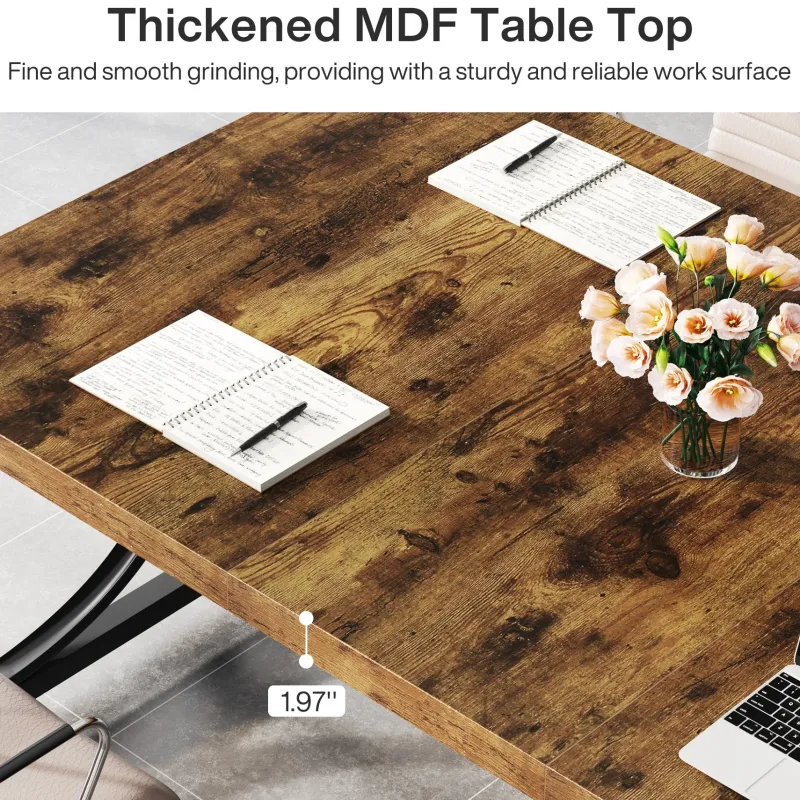 Tribesigns Desks*62.4-Inch Executive Desk, Rectangle Conference Table for 4-6 People