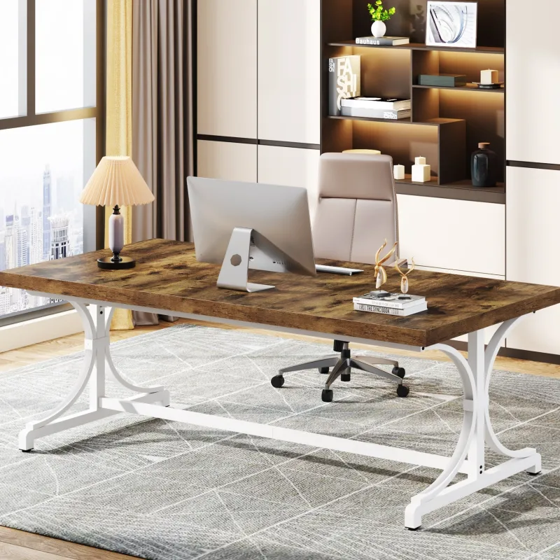 Tribesigns Desks*62.4-Inch Executive Desk, Rectangle Conference Table for 4-6 People