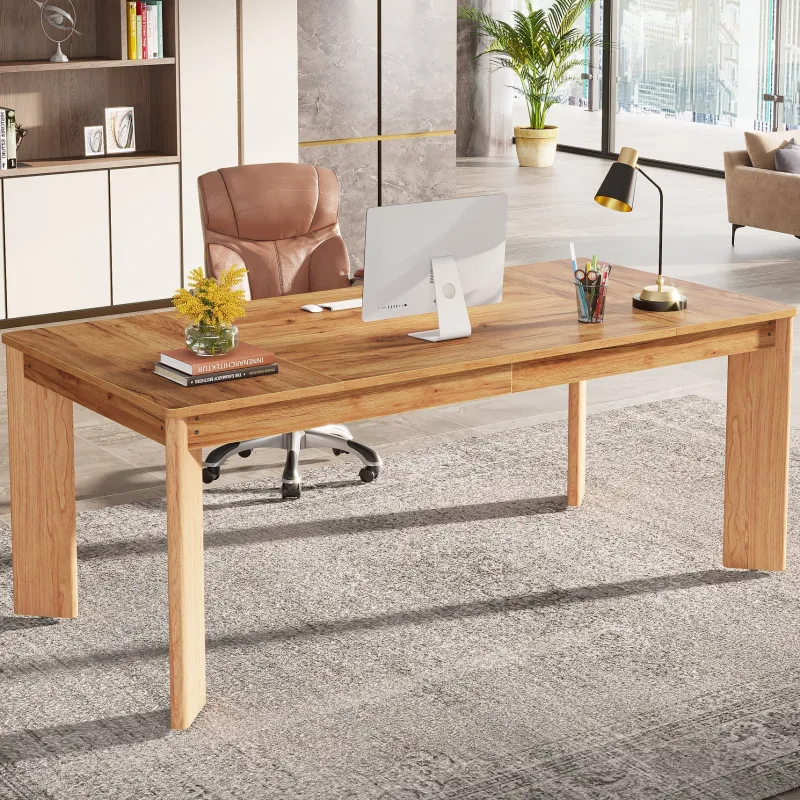 Tribesigns Desks*63-inch Executive Desk, Wood Computer Desk Conference Table