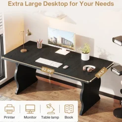 Tribesigns Desks*63-Inch Large Executive Desk, Sturdy Computer Desk Conference Table