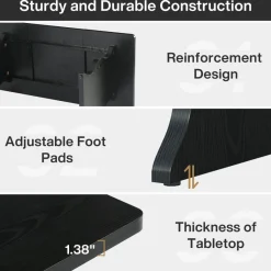 Tribesigns Desks*63-Inch Large Executive Desk, Sturdy Computer Desk Conference Table