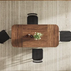 Tribesigns Dining Tables*63-Inch Rectangular Dining Table Thick Laminated Tabletop for 4-6 Person
