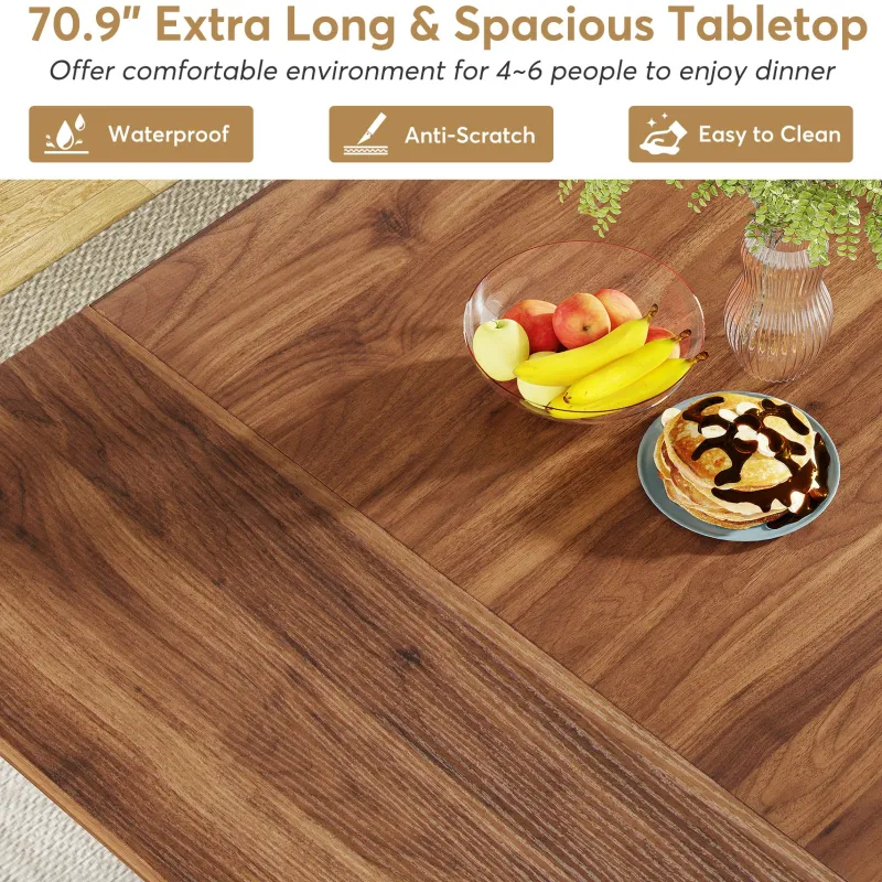 Tribesigns Dining Tables*Industrial Dining Table, 70.9" Kitchen Dinner Table for 6 to 8 People
