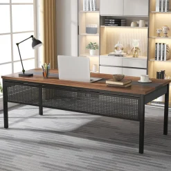 Tribesigns Desks*Industrial L - Shaped Desk, 71