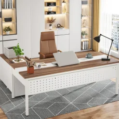 Tribesigns Desks*Industrial L - Shaped Desk, 71