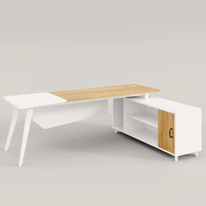 Tribesigns Desks*Industrial L-Shaped Desk, 78.74 Inch Executive Office Desk with File Cabinet