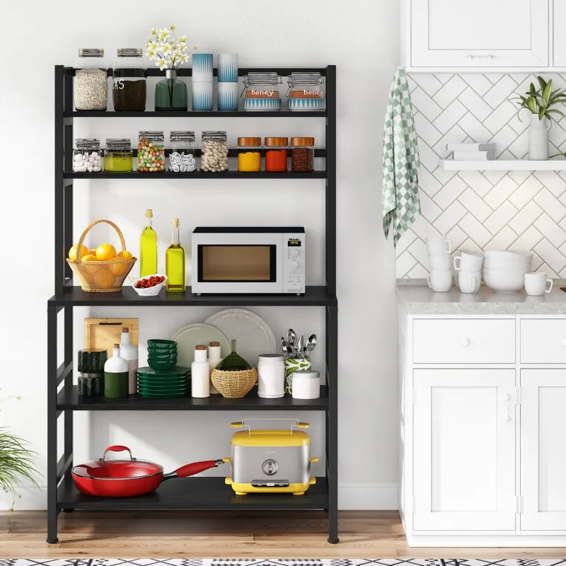 Tribesigns Baker's Racks|Baker's Racks*Kitchen Baker's Rack, 5-Tier Microwave Oven Stand with Hutch
