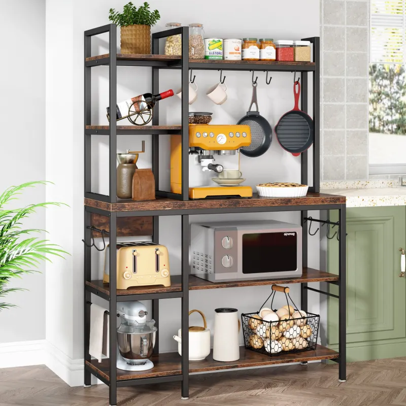 Tribesigns Baker's Racks|Baker's Racks*Kitchen Baker's Rack, 5-Tier Utility Storage Shelf with Hutch