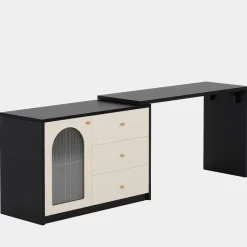 Tribesigns Desks*L - Shaped Computer Desk, Corner Office Desk with Reversible Storage Cabinet